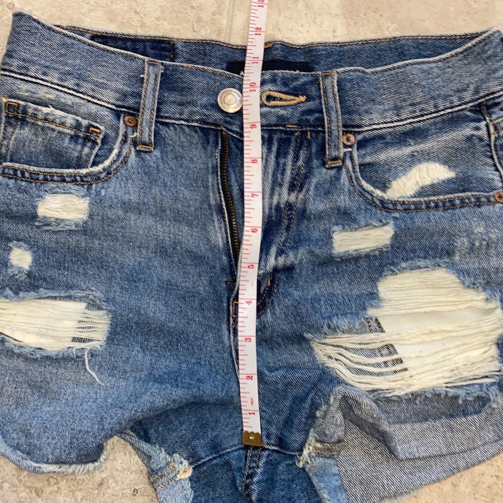 Aeropostale Mom Distressed Denim Shorts Size 0 - Picture 5 of 6